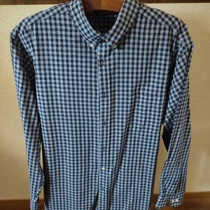 Roundtree & Yorke Men's Shirt, Blue Plaid, Sz XXL